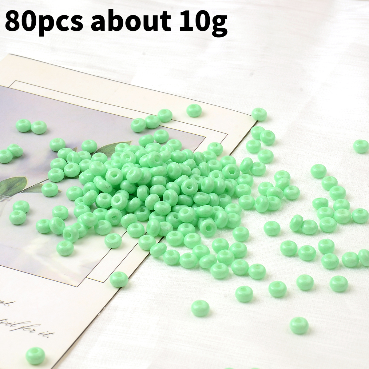 80pcs Glass Seed Beads & Mini Tube Spacer Beads